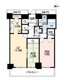 Wコンフォートタワーズ WEST 20階 間取り図