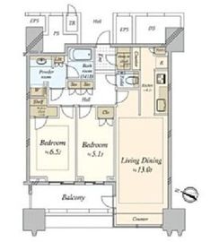 パークコート文京小石川ザ・タワー 34階 間取り図