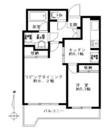 ライオンズガーデン初台 6階 間取り図