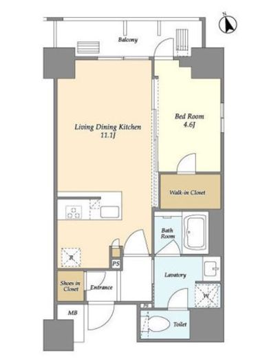 プライムアーバン台東根岸 401 間取り図