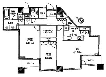 パークコート赤坂ザ・タワー 39階 間取り図