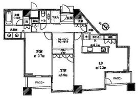 パークコート赤坂ザ・タワー 39階 間取り図