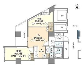 プラウドタワー本郷東大前 4階 間取り図