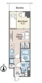 サピオ両国 1203 間取り図