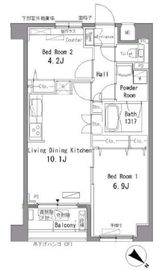 パークアクシス板橋 206 間取り図