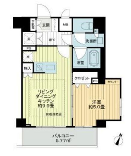 ライオンズクオーレ池袋ソシア 7階 間取り図