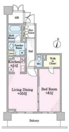 リージア経堂テラスガーデン 412 間取り図