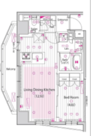 ガーラ・プレシャス三軒茶屋 2階 間取り図