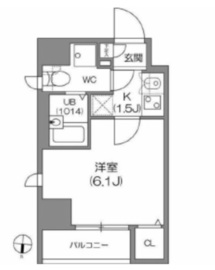 アジールコート中野坂上 9階 間取り図