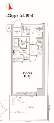 ログ銀座イースト 101 間取り図