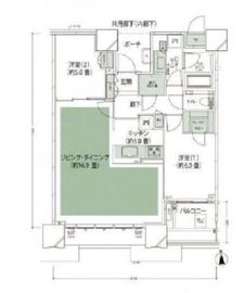 ドゥ・トゥール 34階 間取り図