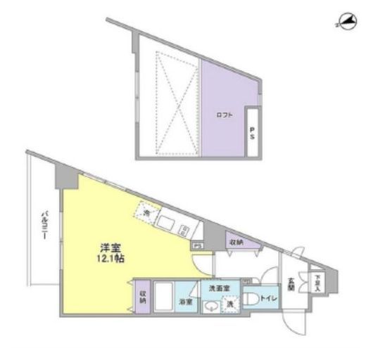 スタイリオ元住吉 803 間取り図