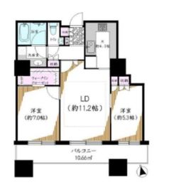 東京ツインパークス ライトウィング 12階 間取り図