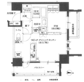 リビオレゾン清澄庭園 3階 間取り図