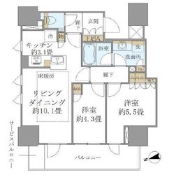 ブリリア上野ガーデン 7階 間取り図