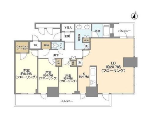 パークコート文京小石川ザ・タワー 37階 間取り図