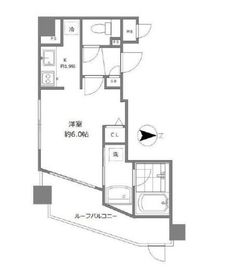 トゥールロワイヤルエルモア代々木上原 6階 間取り図