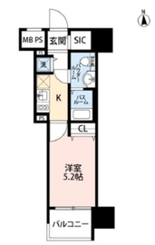 グローベル新大久保マスターズゲート 3階 間取り図