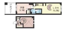 レジデンスシャルマン月島 743 間取り図