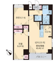 プライム・ガスク 701 間取り図