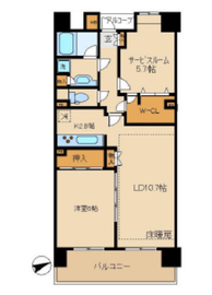 クレストフォルム上野グランステージ 7階 間取り図