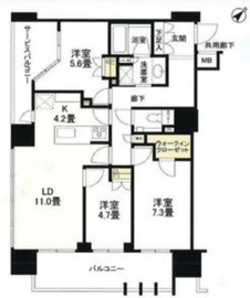 プレミスト東銀座築地アークコート 3階 間取り図