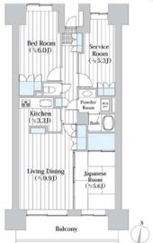 イーストパークス大島サザンスクエア 410 間取り図