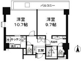 品川プリンスレジデンス 1101 間取り図