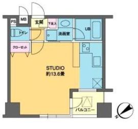 カスタリア北上野 703 間取り図