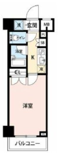 パレステュディオ新宿パークサイド 7階 間取り図