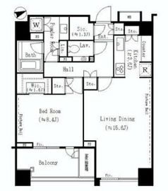 ザ・パークハウスグラン三番町 5階 間取り図