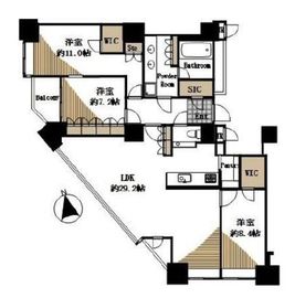 ザ・センター東京 38階 間取り図