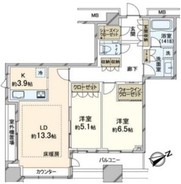 アトラスタワー西新宿 8階 間取り図
