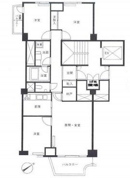 南青山第一マンションズ 5階 間取り図
