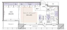 カテリーナ三田タワースイート ウエストアーク 20階 間取り図