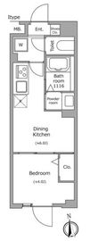 グローリオシェルト池袋本町 210 間取り図