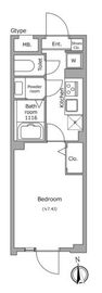 グローリオシェルト池袋本町 206 間取り図