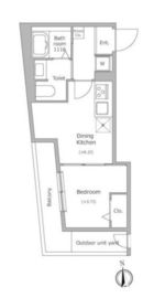 グローリオシェルト池袋本町 303 間取り図