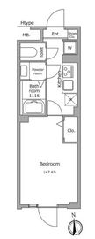 グローリオシェルト池袋本町 208 間取り図