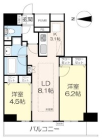 エステムプラザ東京ライズ 13階 間取り図