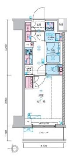 ジェノヴィア本所吾妻橋スカイガーデン 2階 間取り図