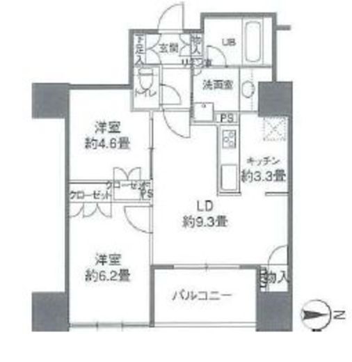 カスタリアタワー品川シーサイド 708 間取り図