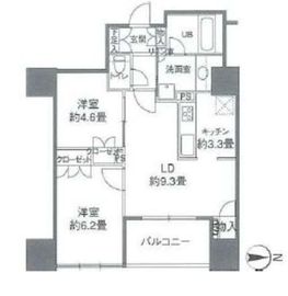 カスタリアタワー品川シーサイド 708 間取り図
