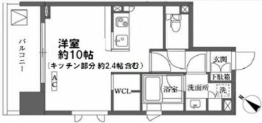カスタリア大森 1303 間取り図