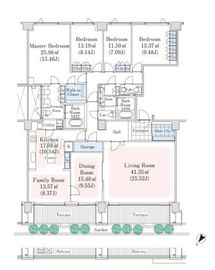 ラ・トゥール代々木上原 A302 間取り図