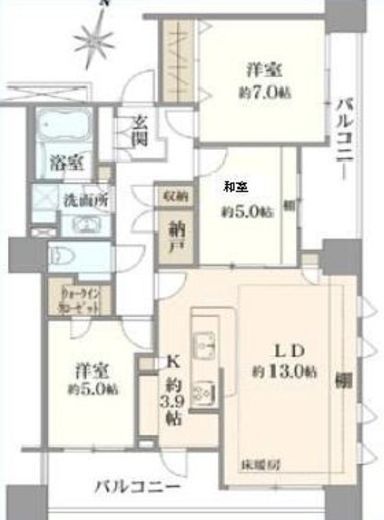 ザ・タワー小石川 9階 間取り図
