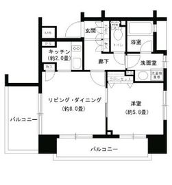 パークキューブ浅草田原町 301 間取り図