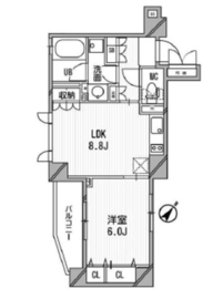 クリオ渋谷ラ・モード 305 間取り図