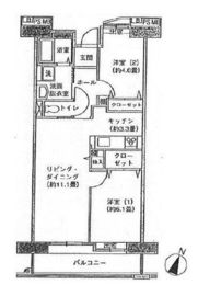 アクティ目黒駅前 1号棟 910 間取り図