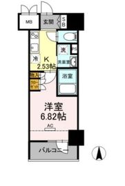 ホウエイコート秋葉原 202 間取り図